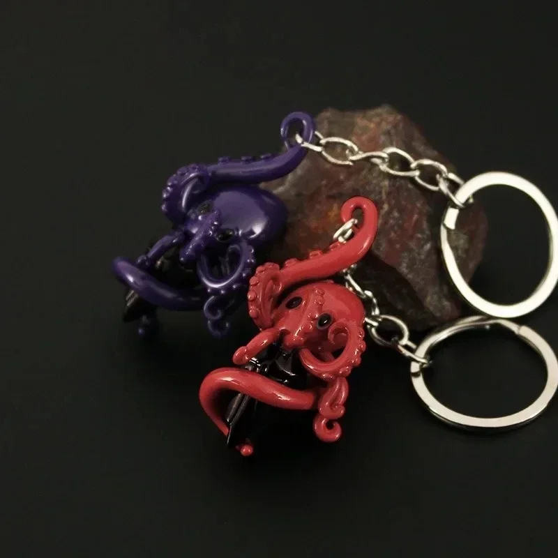 Octopus Keychain with Vibrant Colors 2 Octopus Keychain with Vibrant Colors - Image 2