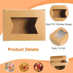 Mini Kraft Gift Boxes with Windows Set 13 S656587c9d5084d2dbbd1f68672c4839ek