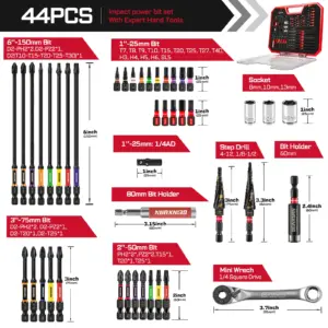 44-Piece Durable Tool Set with Storage Case 15 S657b46949d71478d96c63054c7dbf930W