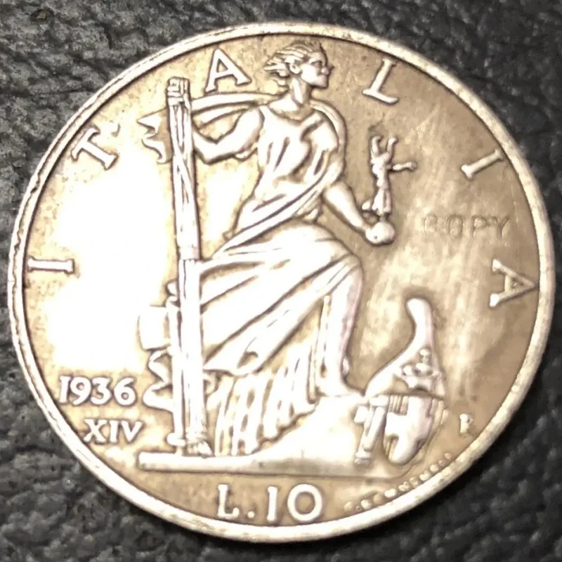 Vintage 1936 Italy 10 Lire Replica Coin 3 Vintage 1936 Italy 10 Lire Replica Coin - Image 3