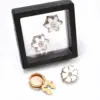 Floral Cufflinks Set with Diamond Accents