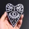 Black Heart Eyeglass Iron-On Patch