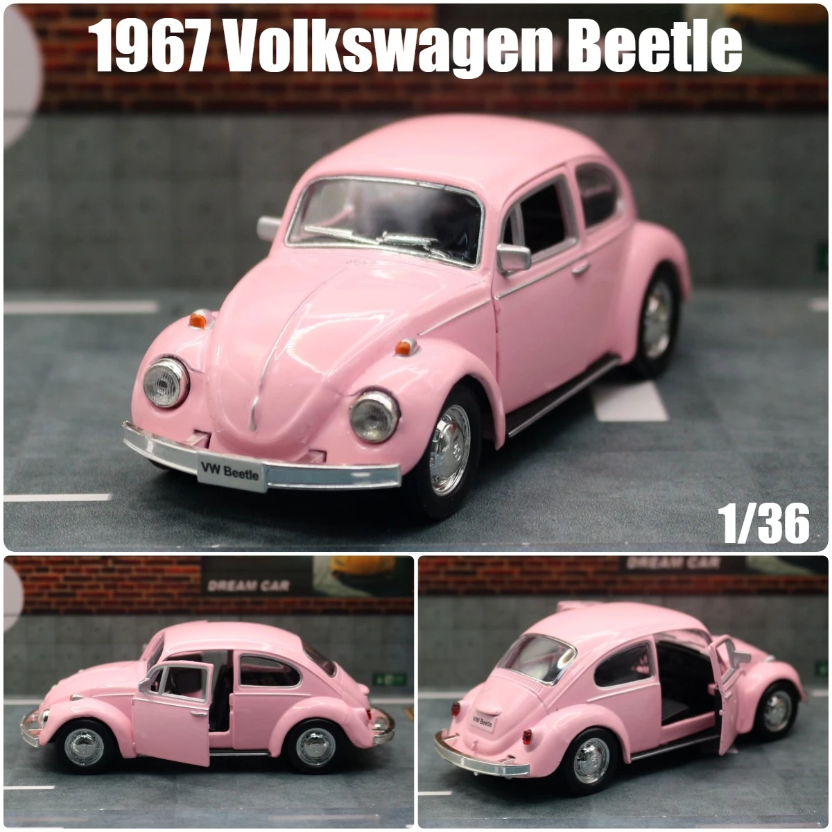 1/36 Scale Vintage Volkswagen Beetle Miniature 10 1/36 Scale Vintage Volkswagen Beetle Miniature - Image 10