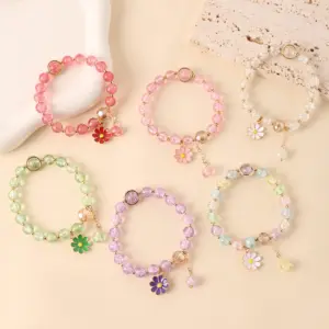 Vibrant Daisy Crystal Beaded Bracelets Set 9 S65cb13edb79c464988768b01835d93dcg