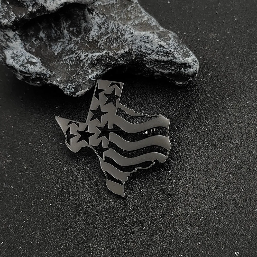 Texas Map Brooch with Patriotic Flag Design 5 Texas Map Brooch with Patriotic Flag Design - Image 5