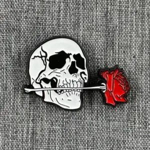 Gothic Skull Rose Brooch for Unique Style 6 S66196778fd8c41ae871474eab4539e01d