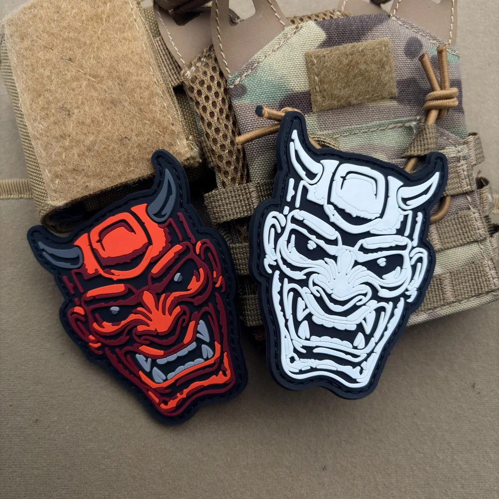 Japanese Hannya Mask Night Glow PVC Patch 5 Japanese Hannya Mask Night Glow PVC Patch - Image 5