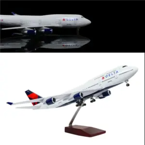 Delta B747 Diecast Model with LED or Non-LED Options 7 S6646384455024ca1bdad0f4c9028fea3v