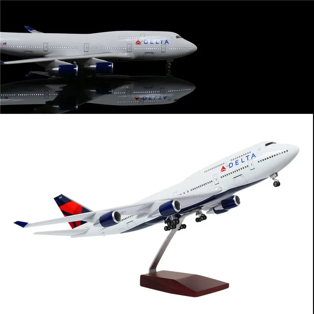 Delta B747 Diecast Model with LED or Non-LED Options 2 Delta B747 Diecast Model with LED or Non-LED Options - Image 2