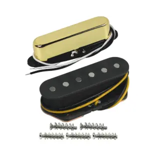 Vintage TL Guitar Pickup Set with Gold and Black Finishes 13 S6654a6d6101b4b02aead04e5d88f50d9h