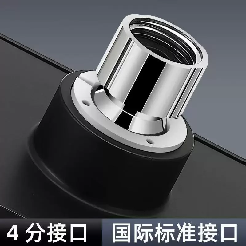 10-Inch Black and Silver Rainfall Shower Head 6 10-Inch Black and Silver Rainfall Shower Head - Image 6