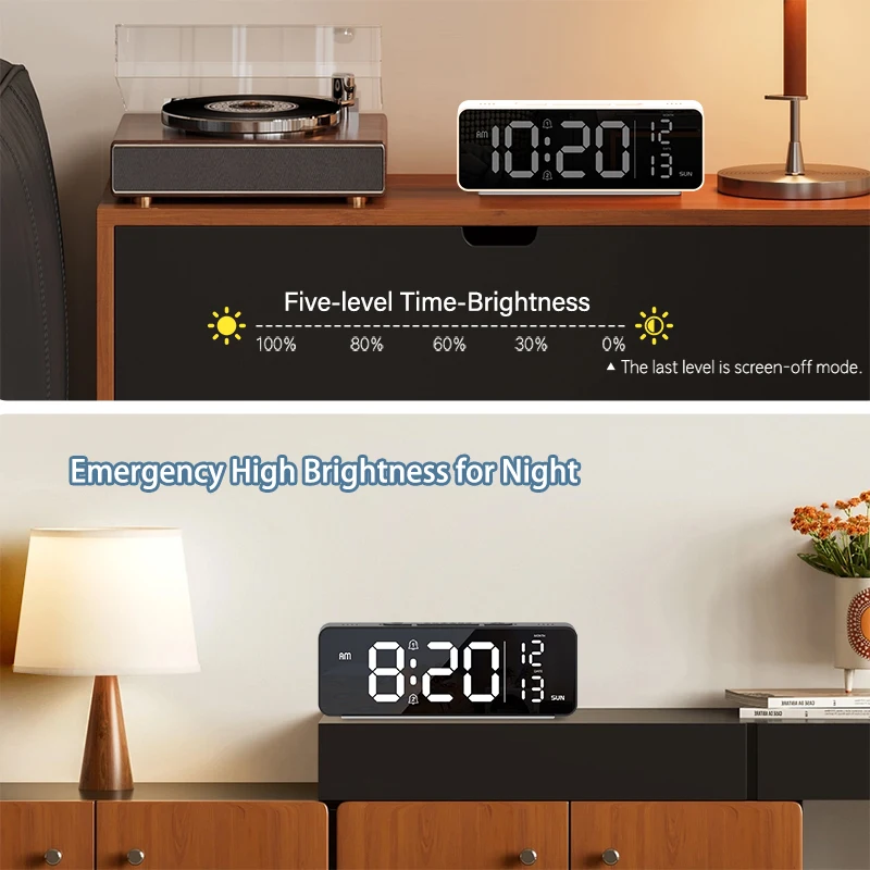 Modern LED Digital Alarm Clock with Mood Light 6 Modern LED Digital Alarm Clock with Mood Light - Image 6