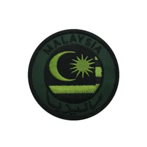 Malaysian Flag Embroidered Patch with Hook & Loop 8 S66be79bf0c3341fe9e25fbd3df30087bS