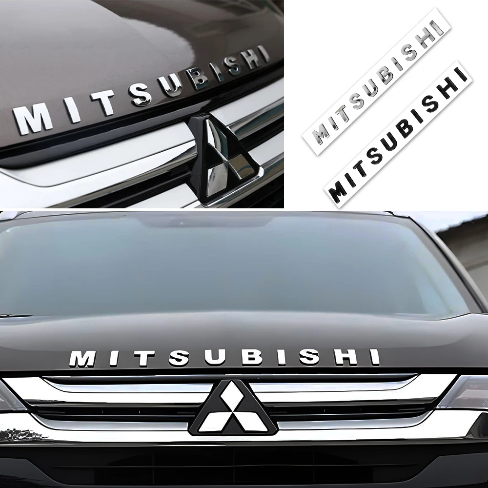 Mitsubishi 3D Front Hood Badge Sticker 35cm 3 Mitsubishi 3D Front Hood Badge Sticker 35cm - Image 3