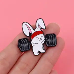 Energetic Bunny Brooch with Enamel Finish 8 S66e050a93dd64a3ab25162f1c68df401l