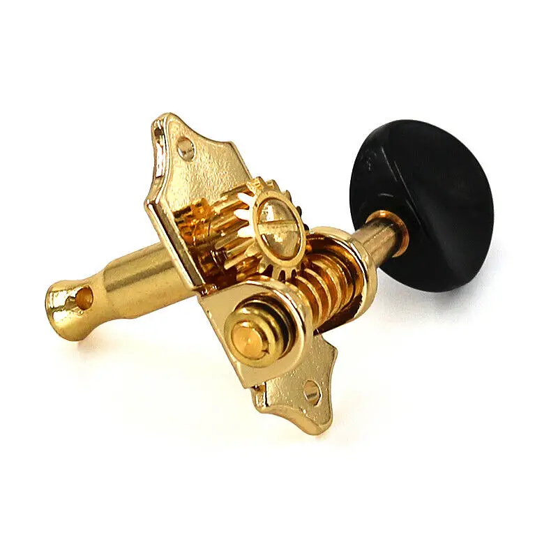 Elegant Gold and Black Ukulele Tuning Pegs Set 3 Elegant Gold and Black Ukulele Tuning Pegs Set - Image 3