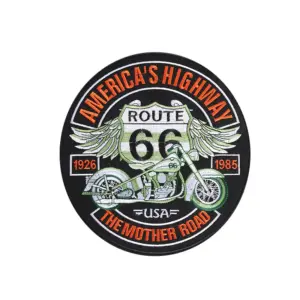 Punk Circular Badge Patch Route 66 Design 9 S66f4f5b81f7942e2b110d7e67c10c25am