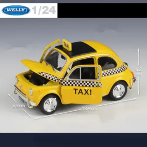 1:24 Fiat Nuova Fiat 500 Taxi Diecast Model 10 S67418ffac5704923b71048cd11644f2aS