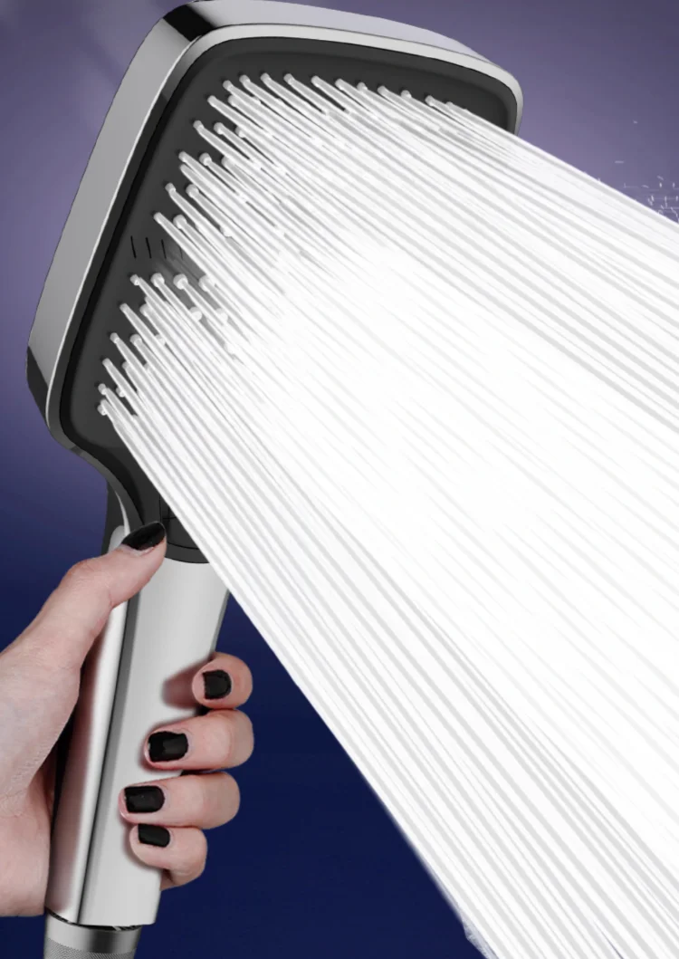 High-Pressure Rectangular Handheld Shower Head 2 High-Pressure Rectangular Handheld Shower Head - Image 2