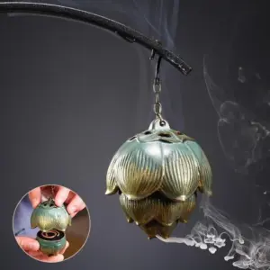 Ceramic Lotus Hanging Incense Burner 9 S6787d595b34549abad20dfef1f75c324X