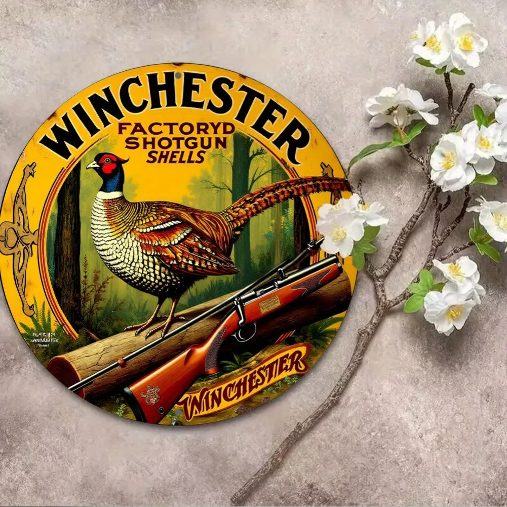Vintage Winchester Factory Shotgun Sign 30x30cm 6 Vintage Winchester Factory Shotgun Sign 30x30cm - Image 6