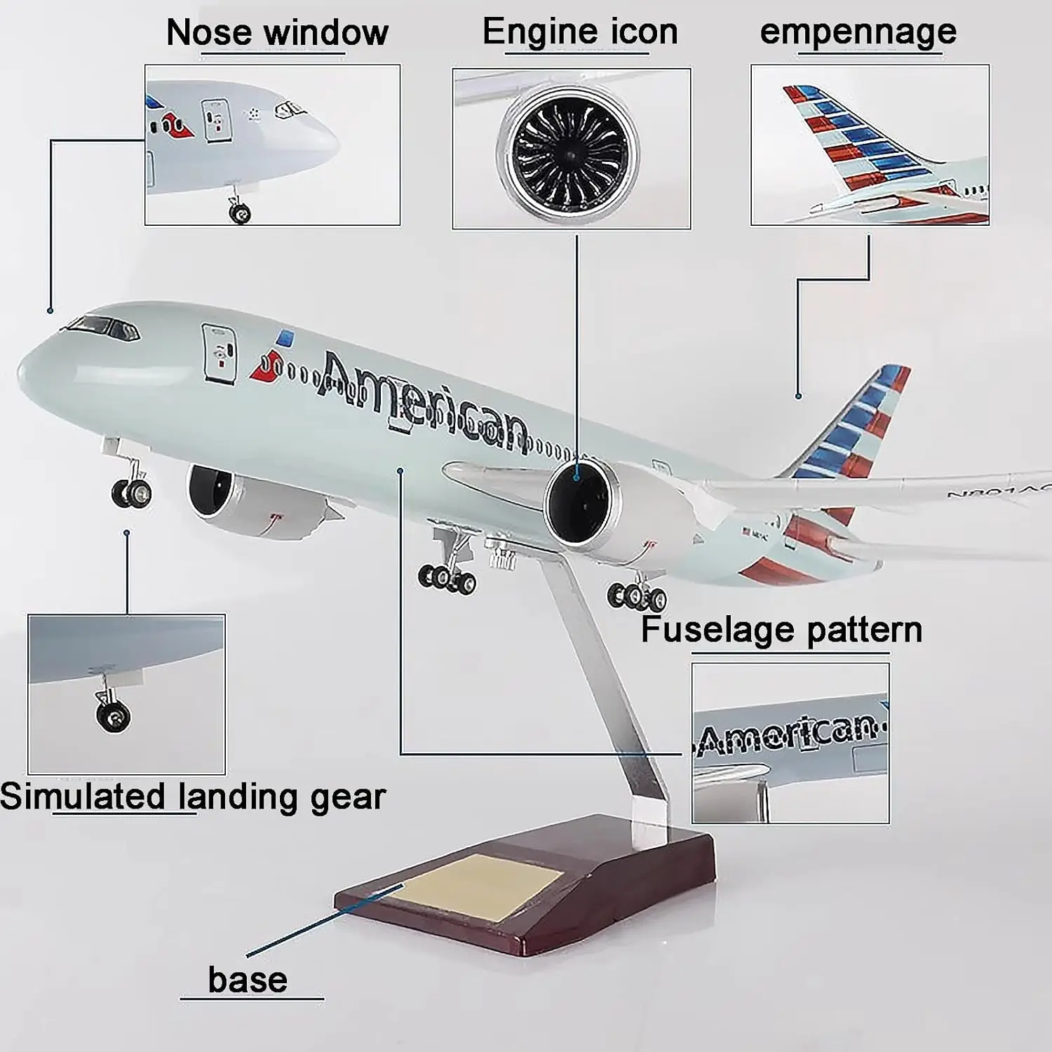 American Airlines Boeing 787 Model 1:130 Scale 5 American Airlines Boeing 787 Model 1:130 Scale - Image 5