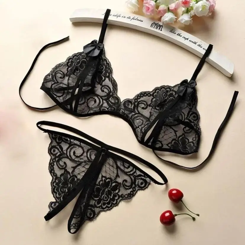 Women's Lace Lingerie Set with Open Crotch 5 Women's Lace Lingerie Set with Open Crotch - Image 5