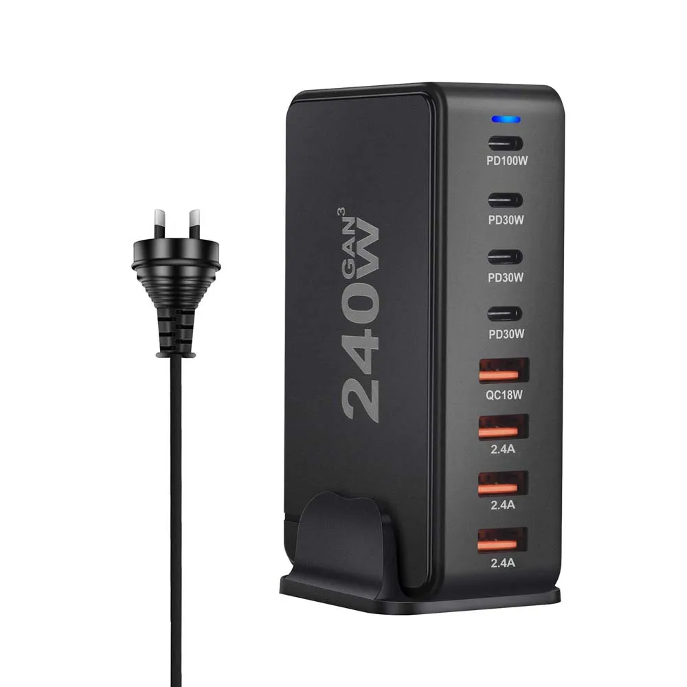 Desktop GaN Fast Charger 268W/240W with Multiple USB Ports 7 Desktop GaN Fast Charger 268W/240W with Multiple USB Ports - Image 7