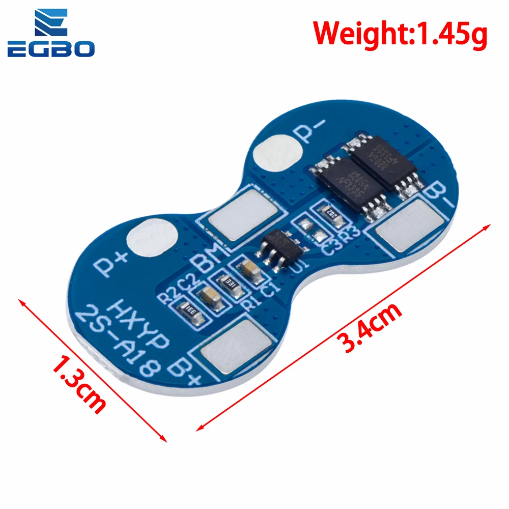 Blue 2S Lithium Battery Protection Board for 18650 2 Blue 2S Lithium Battery Protection Board for 18650 - Image 2