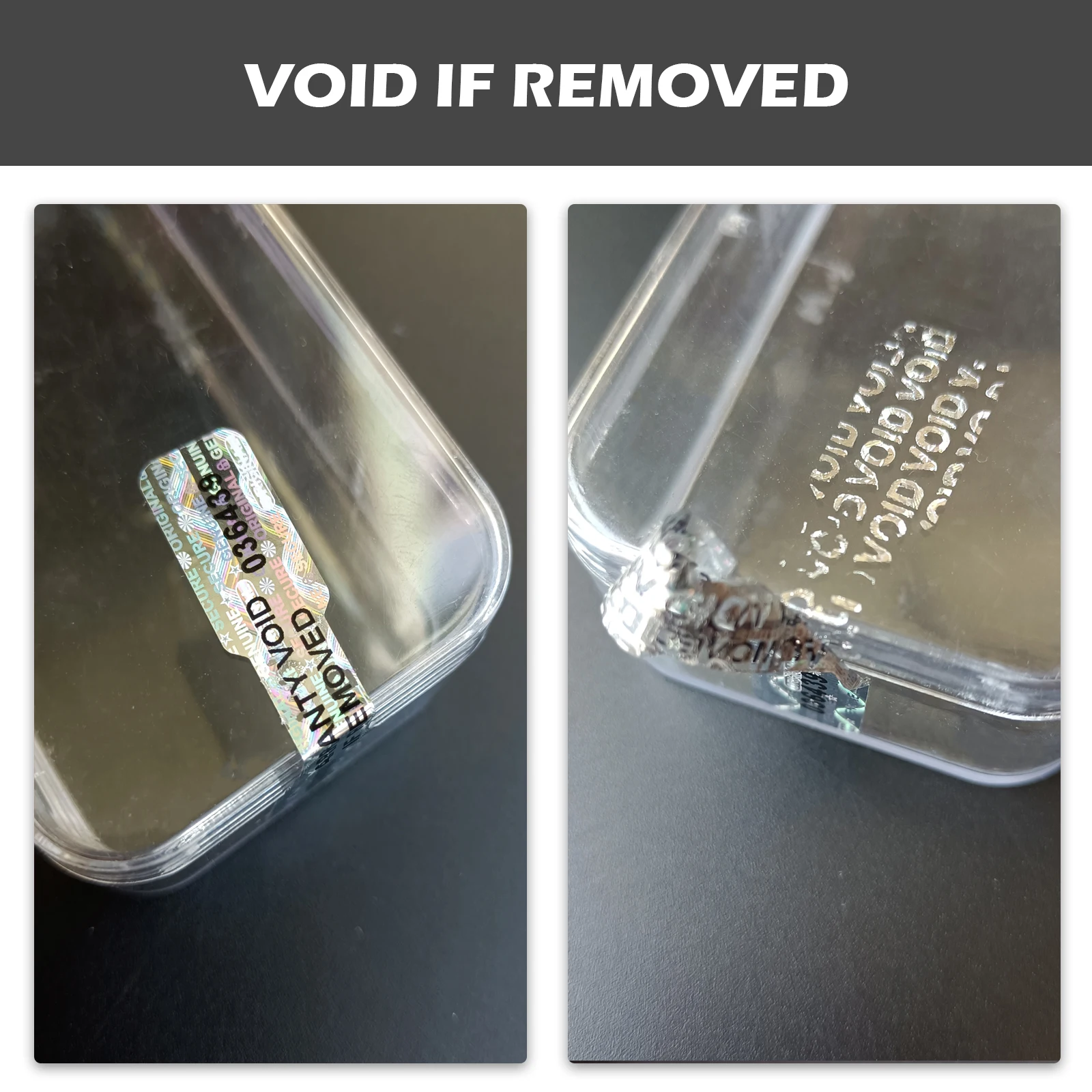 Bone-Shaped Holographic Security Sticker 50mm x 10mm 2 Bone-Shaped Holographic Security Sticker 50mm x 10mm - Image 2