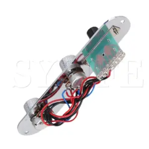 Chrome Guitar Control Plate with 3-Way Switch 5 S690b733193dc499eb31ae3efb5d3ee93J