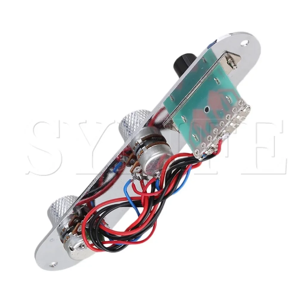 Chrome Guitar Control Plate with 3-Way Switch 3 Chrome Guitar Control Plate with 3-Way Switch - Image 3