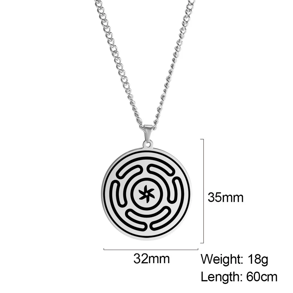 Hecate Wheel Strophalos Stainless Steel Necklace 9 Hecate Wheel Strophalos Stainless Steel Necklace - Image 9