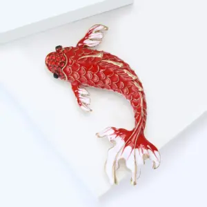 Red Koi Water Diamond Brooch 12 S6922d8f62ea54df1b95d5e14e96400d2V