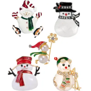 Cartoon Christmas Snowman Brooch Collection