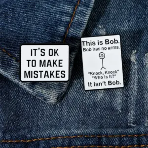 Humorous Cartoon Brooches with Text Features 10 S6a22811227a94c408d1c7f5e69224fe8F