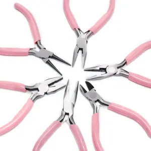 Elegant Mini Jewelry Pliers with Pink Handles 13 S6a4199904808453a87a1baba51607f6aT