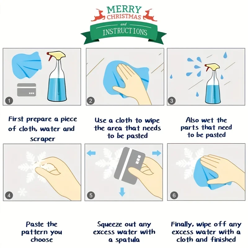 Elegant Christmas Window Stickers Set 6 Elegant Christmas Window Stickers Set - Image 6