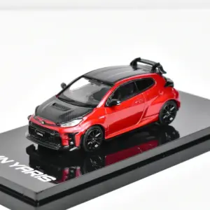Toyota GR Yaris 1:64 Diecast Model Black & Red Graphics 18 S6a65cca97b58468cba2a10a36f46da6eZ