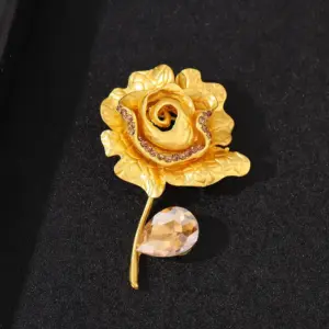Elegant Unisex Gold-Tone Fashion Brooch 15 S6a7d766359da4dd1a9e359f830a8388bP