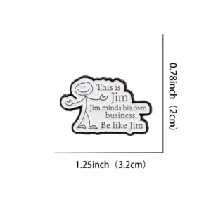 Humorous Cartoon Brooches with Text Features 8 S6a90811c3fd540b2a3644d983438ff8dO