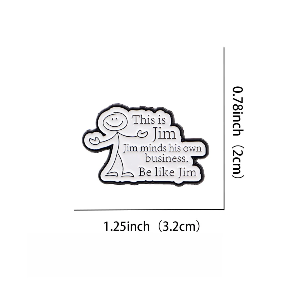Humorous Cartoon Brooches with Text Features 3 Humorous Cartoon Brooches with Text Features - Image 3