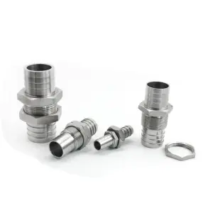 Stainless Steel Bulkhead Fitting 3/4 Inch 10 S6ab511ac50cf4facbc66f87bad61bb38T