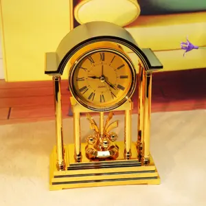 Vintage Gold-Inspired Table Clock for Desks 10 S6b2711dd58ea4646a2666df4f94281b9U