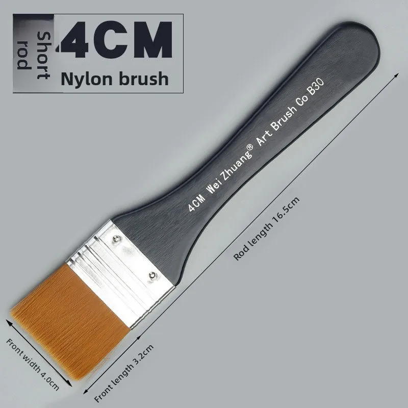 Flat Bright Artist Paint Brushes Set 8 Flat Bright Artist Paint Brushes Set - Image 8