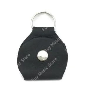 Leather Guitar Pick Holder with Keyring 10 S6ba6f19f2c094571a5d1e6168be933a8V