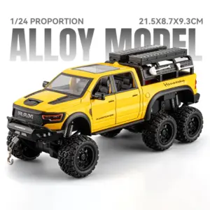 Vibrant Yellow Off-Road Truck Model 1:24 Scale 11 S6bc99803e0fc48359f016e9b84ffac8fX