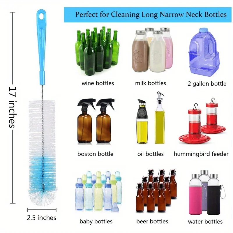 Set of 8 Versatile Bottle Cleaning Brushes 3 Set of 8 Versatile Bottle Cleaning Brushes - Image 3