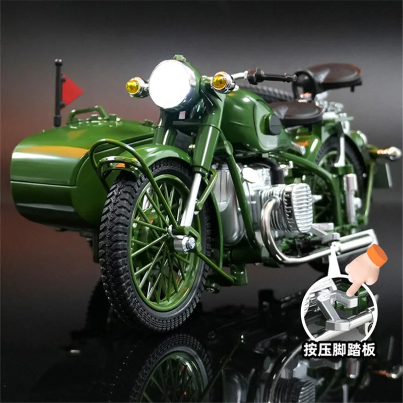 Vintage Military Motorcycle with Sidecar Model 2 Vintage Military Motorcycle with Sidecar Model - Image 2