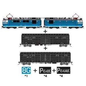 HO 1/87 Scale Model Train Set with Locomotive 10 S6c22db7e01304d609fe56155fd7d060ey